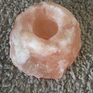 Crystal rock candle holder